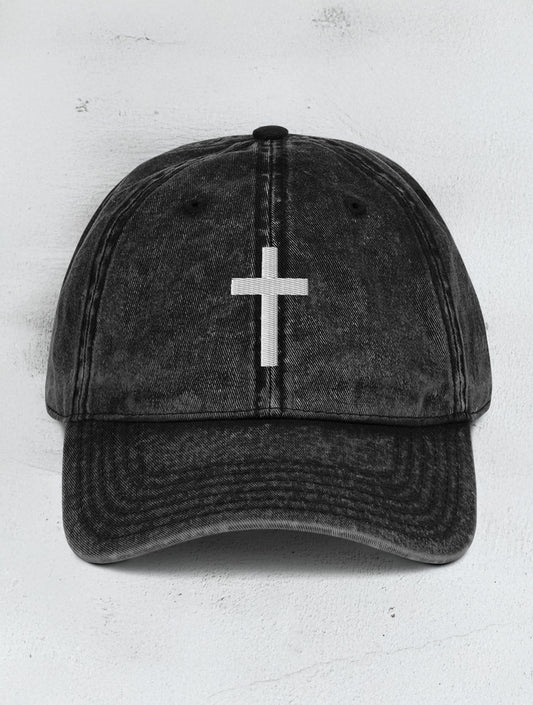 Small Cross Vintage Cap