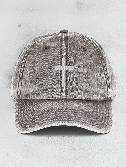Small Cross Vintage Cap